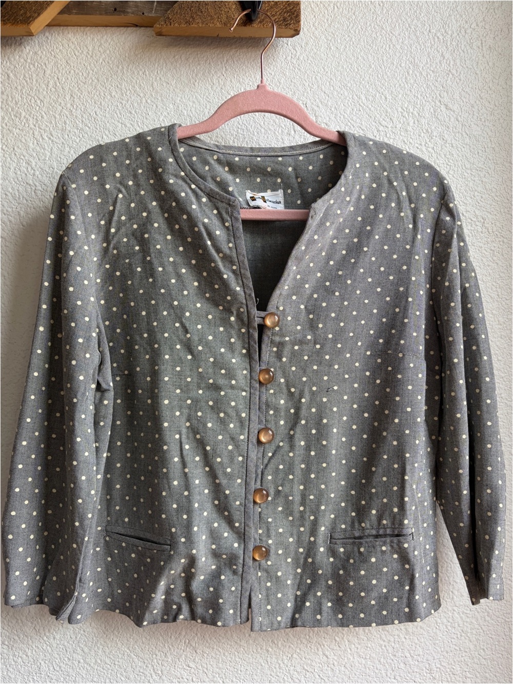 Vintage 60s Marty Gutmacher Polka Dot Shacket